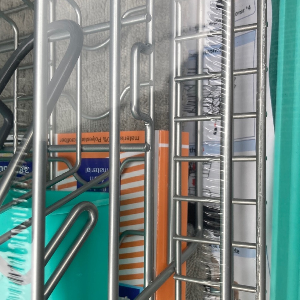 Stainless Steel Dish Rack with Aqua Accents - Picture 2 of 4